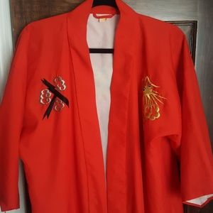 Japanese Lined Red Robe